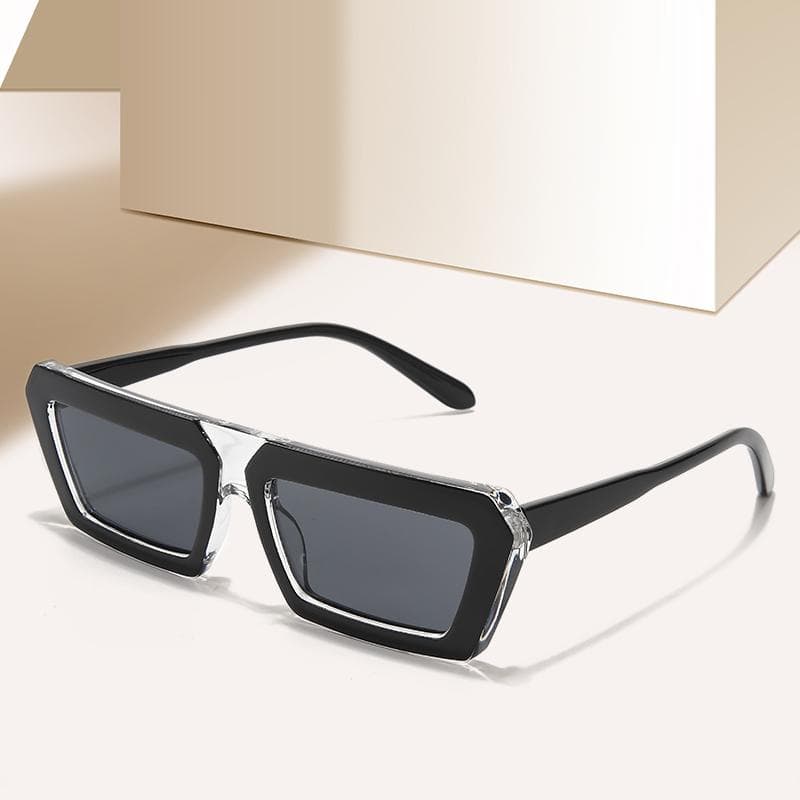 Retro tech square sunglasses UV protection outdoor driving fashion glasses for women