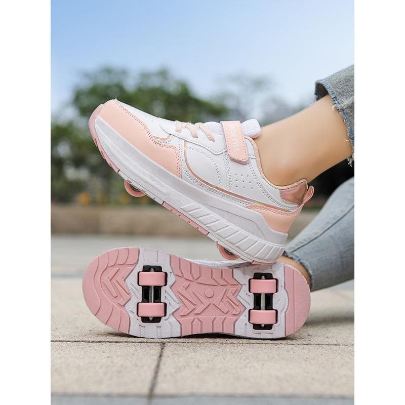 Children's Roller Shoes Boys Four-wheeled Girls Sports Roller Skating Walking Wheel Shoes Deformed Roller Shoes 34