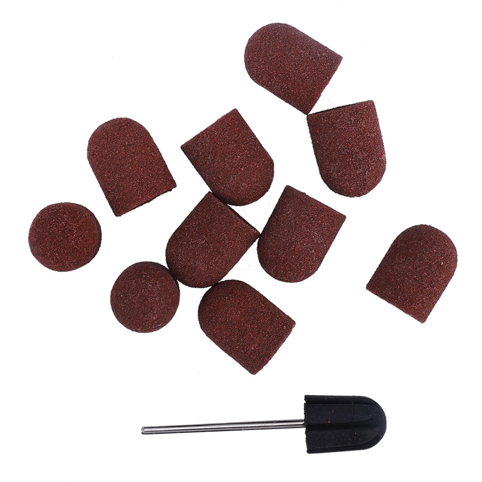 10pcs Nail Dedicated Head Grinding Sanding Cap Polisher Sand Manicure Pedicure Tool (13*19)
