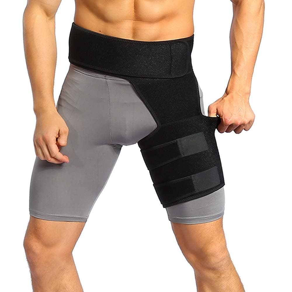 Sciatica Nerve Pain Relief Thigh Compression Brace for Hip Joints Arthritis Groin Wrap Brace Protector Belt Legwarmers