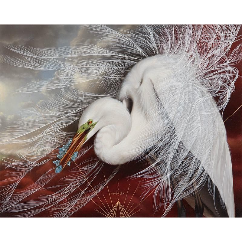 5D DIY Diamond Painting Red-crowned Crane Embroidery Mosaic Cross Stitch Rhinestone Decor 20X30CM