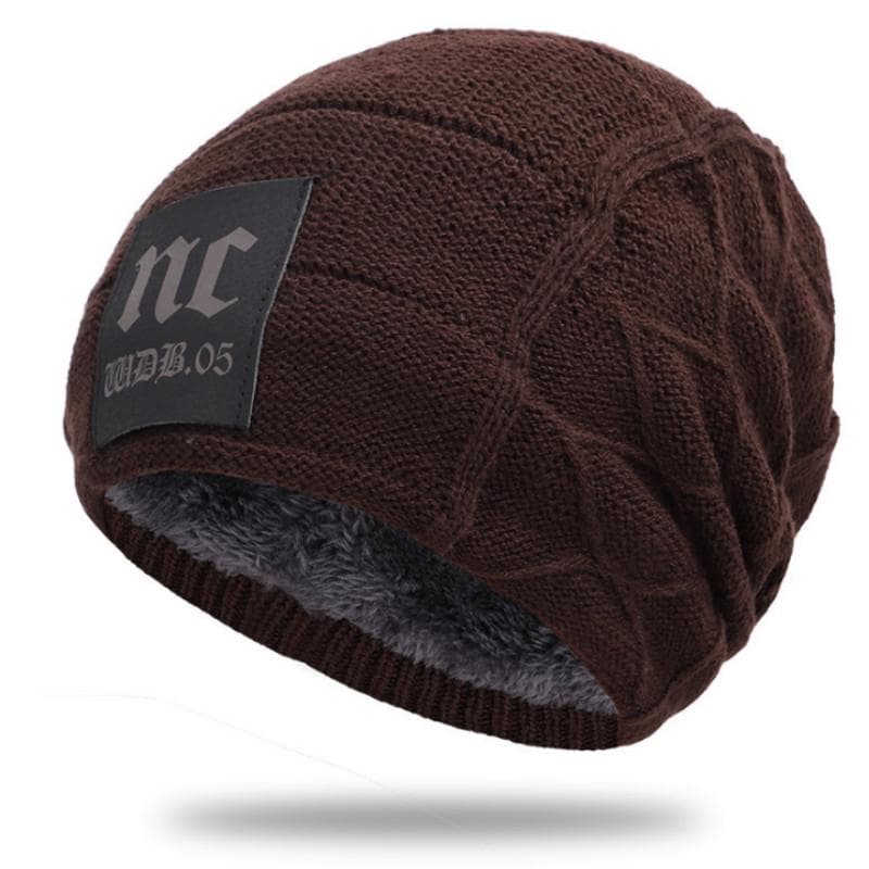 Stylish Beanie Hat High Quality Winter Hats For Men & Women Thick Warm Winter Knitted Hats 54cm-62cm coffee