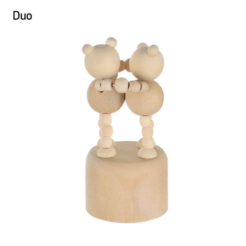 Book Shelf Gifts Mini Desktop Decor Wooden Animal Ornaments Educational Toys Wood DIY Craft Duo