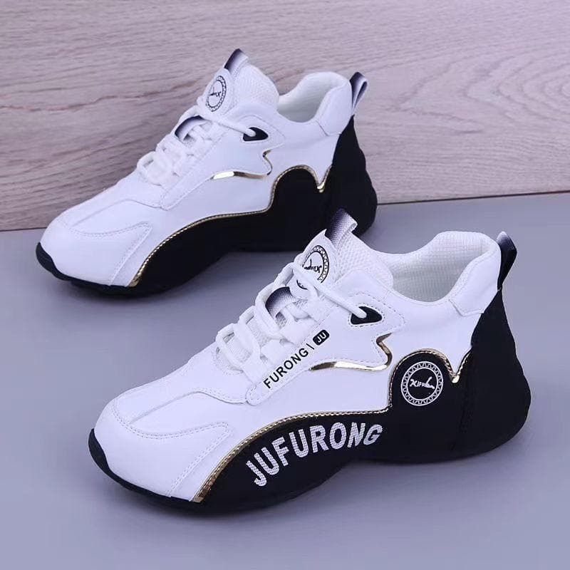 Sneakers men's shoes 2024 popular dad shoes trendy couple casual leather surface versatile non-slip soft sole fashion shoes 39