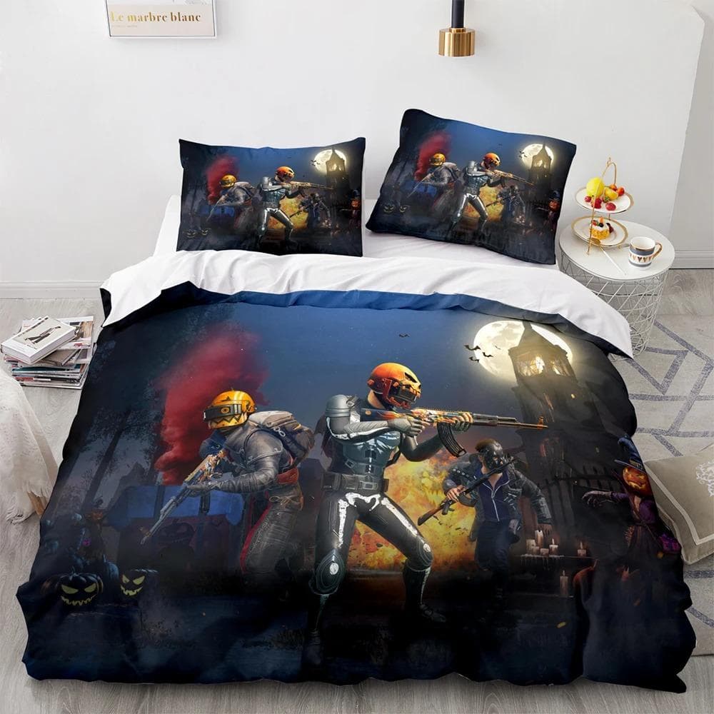 PUBG Bedding Set Single Twin Full Queen King Size Game PUBG Bed Set Aldult Kid Bedroom Duvetcover Sets 3D Print Menwomen 034 AU Single 140x210cm
