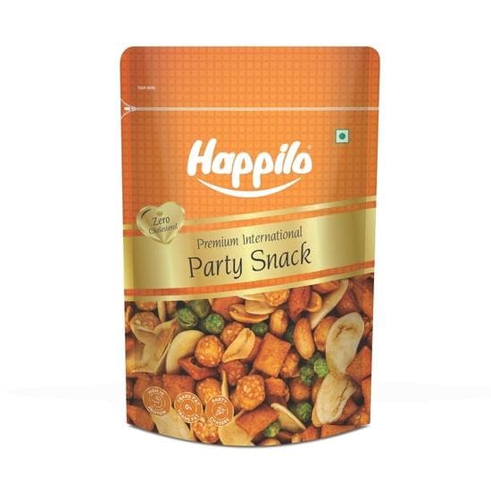 Happilo Premium International Party Snack 90g, Peanuts, Green Peas, Broad Beans, Serving at Parties, Family Gatherings, or as a convenient