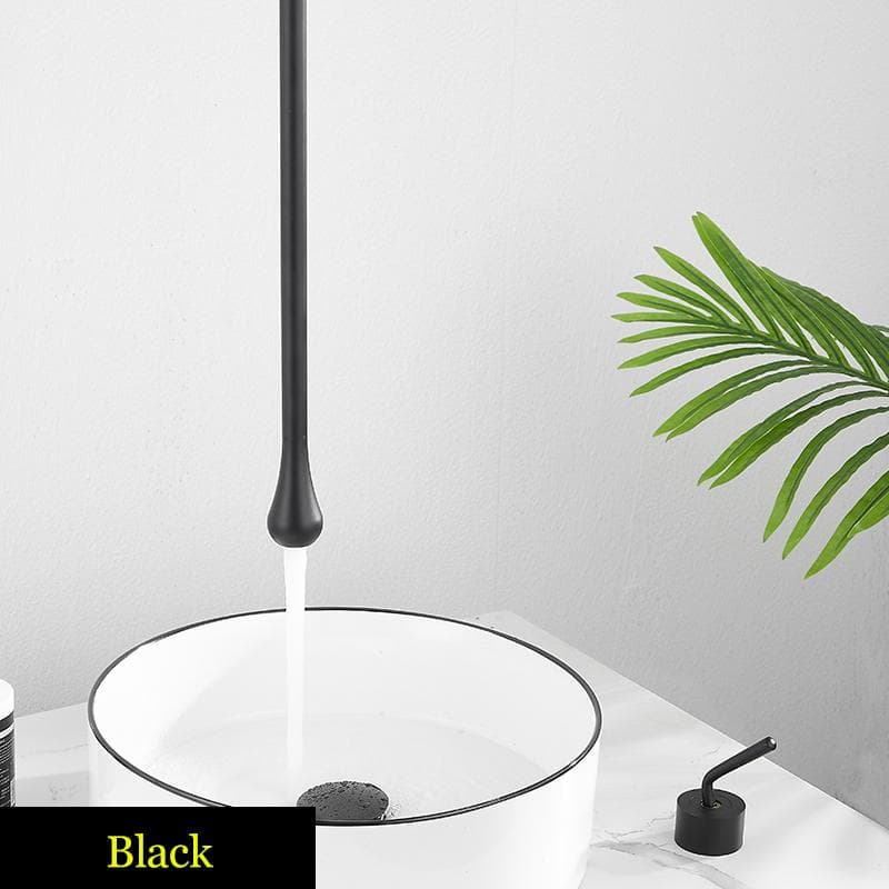 BAKALA Water Drop Hang Ceiling Faucet Bathroom Basin Bathtub Tap Solid Brass Hot Cold Water Sink Mixer Tub Hardware