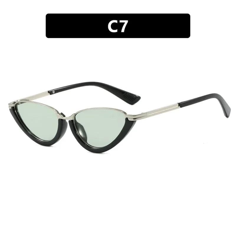 New Fashion Triangle Cat Eye Sunglasses Women UV400 Sunscreen Outdoor Street Photography Neutral Style