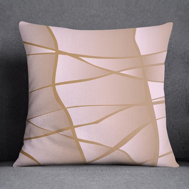Geometric Leaves Flowers and Plants Series Pattern Home Decoration Pillowcase Square Pillowcase Home Office Decoration Cushion Cover 45-45cm