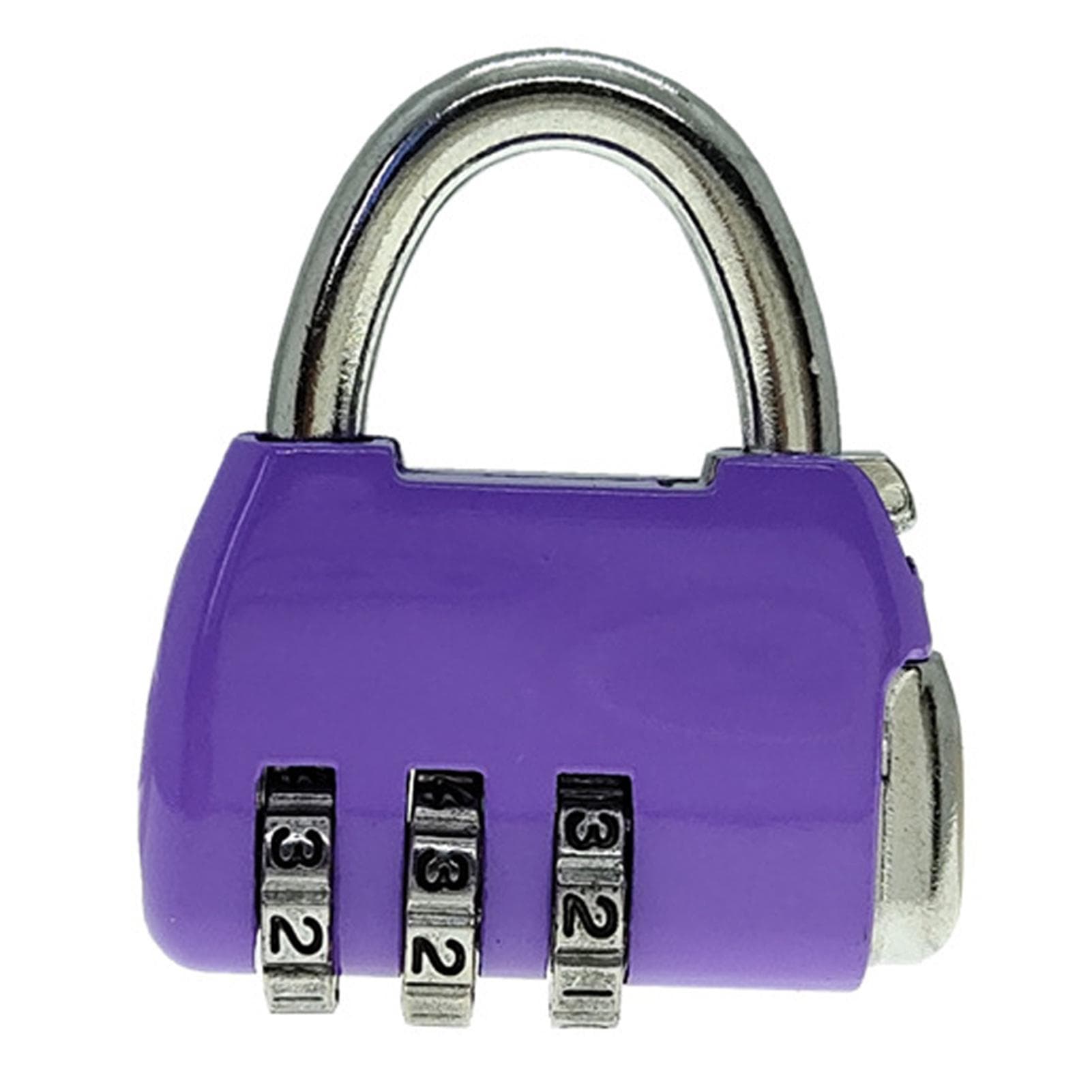 Padlock 3 Digit Combination Lock Security Heavy Duty Zinc Alloy Luggage Locks for SuitcasePurple purple