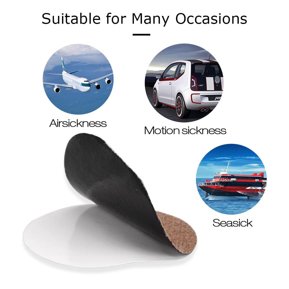 10PCS Motion Sickness Patch for Morning Sickness Travel & Car Sickness Anti Dizzy Patch Anti-nausea brown