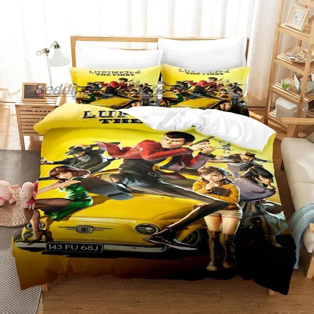 Lupin the 3rd Bedding Set Single Twin Full Queen King Size Bed Set Aldult Kid Bedroom Duvetcover Sets 3D Print Anime 70x133cm 2pcs
