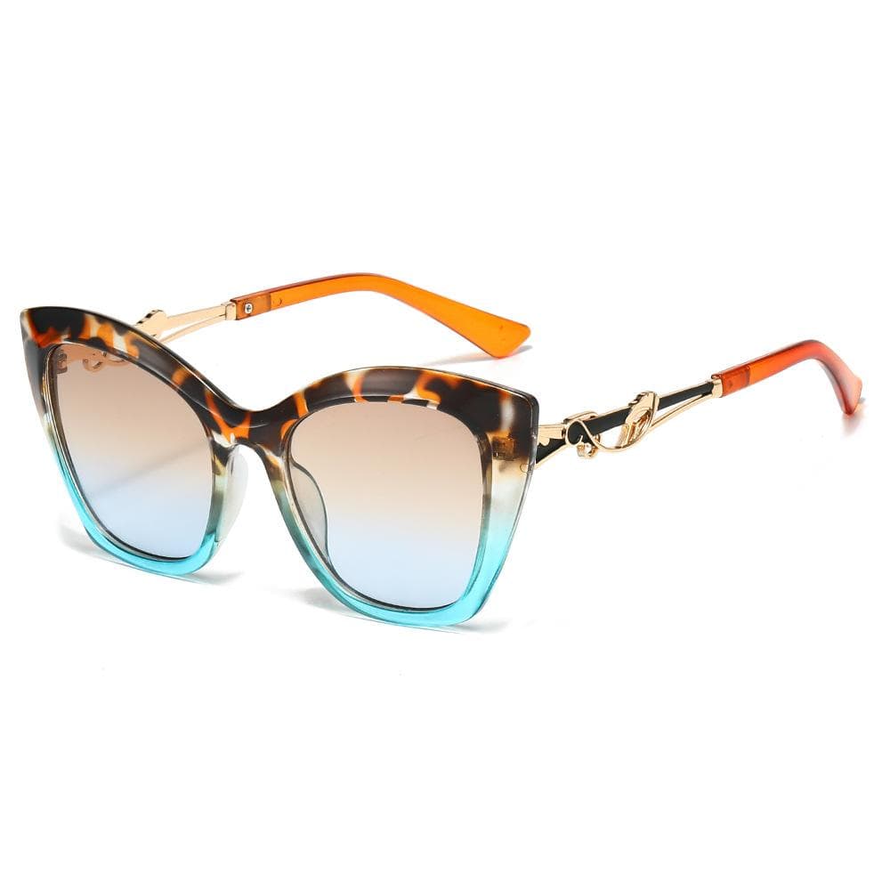 Newest Elegant Women Cat Eye Sunglasses UV400 Luxury Oversized Designer Sun Shades Special Temple