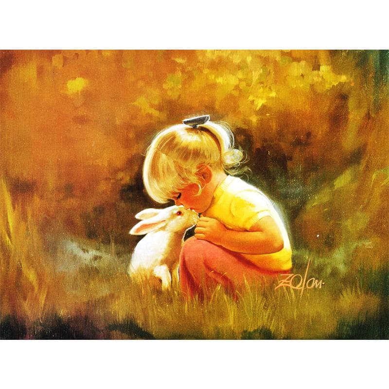 Diy 5d Diamond Painting Full Round Diamond Mosaic Childhood Picture Embroidery 20X30CM