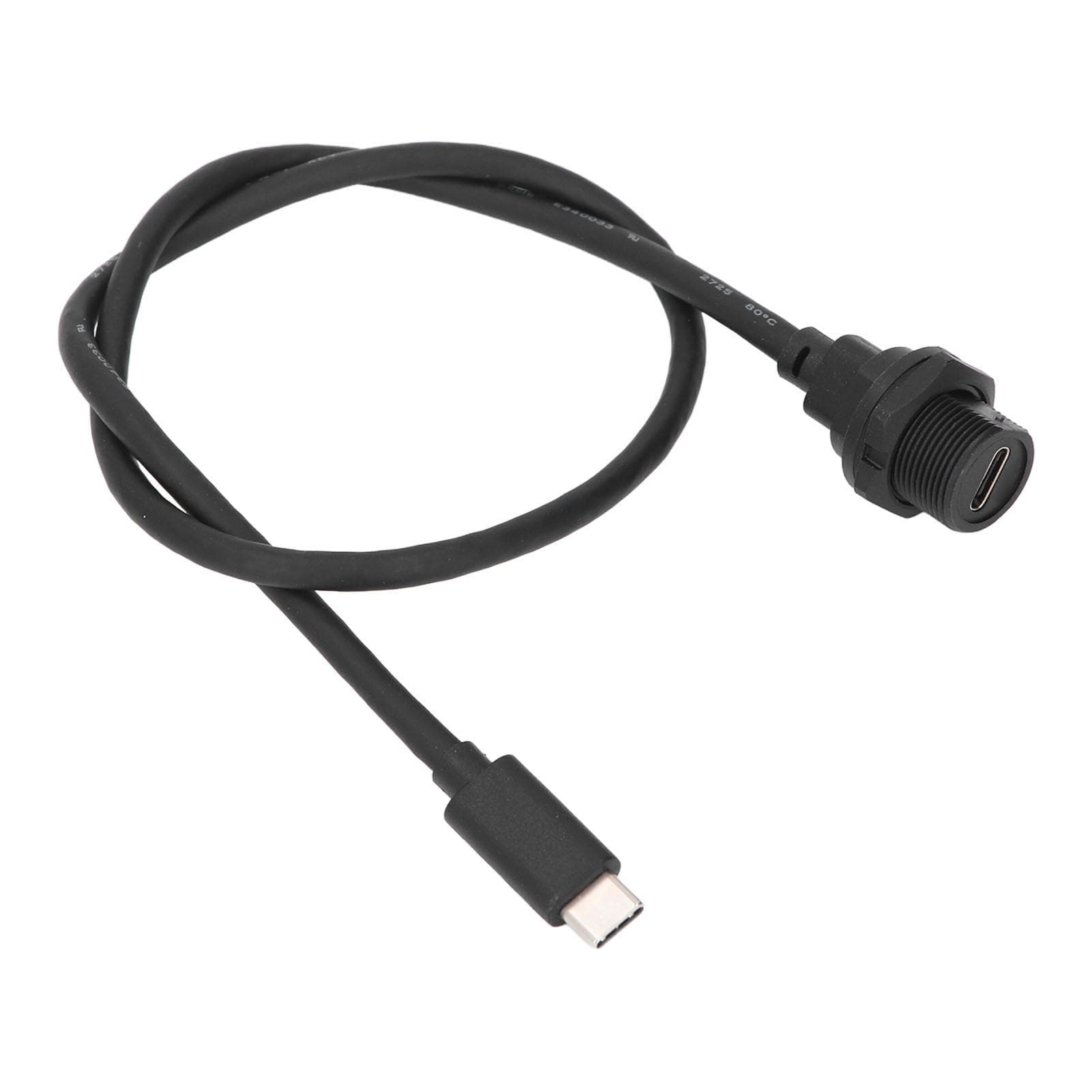 Water Proof Extension Cord Type C Thread Female to USB 3.0 Male Connector Cable 0.5m Length 30V