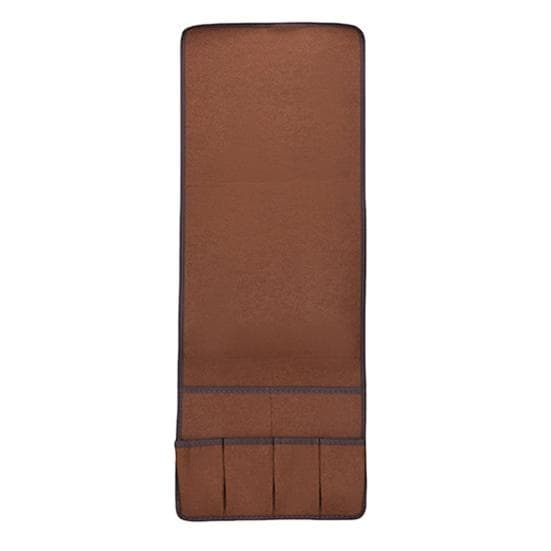 Storage Hanging Bag Sofa Armrest Organizer with 6 Pockets Easy to Install Recliner Couch Organizer Caddy Remote Control Holder brown