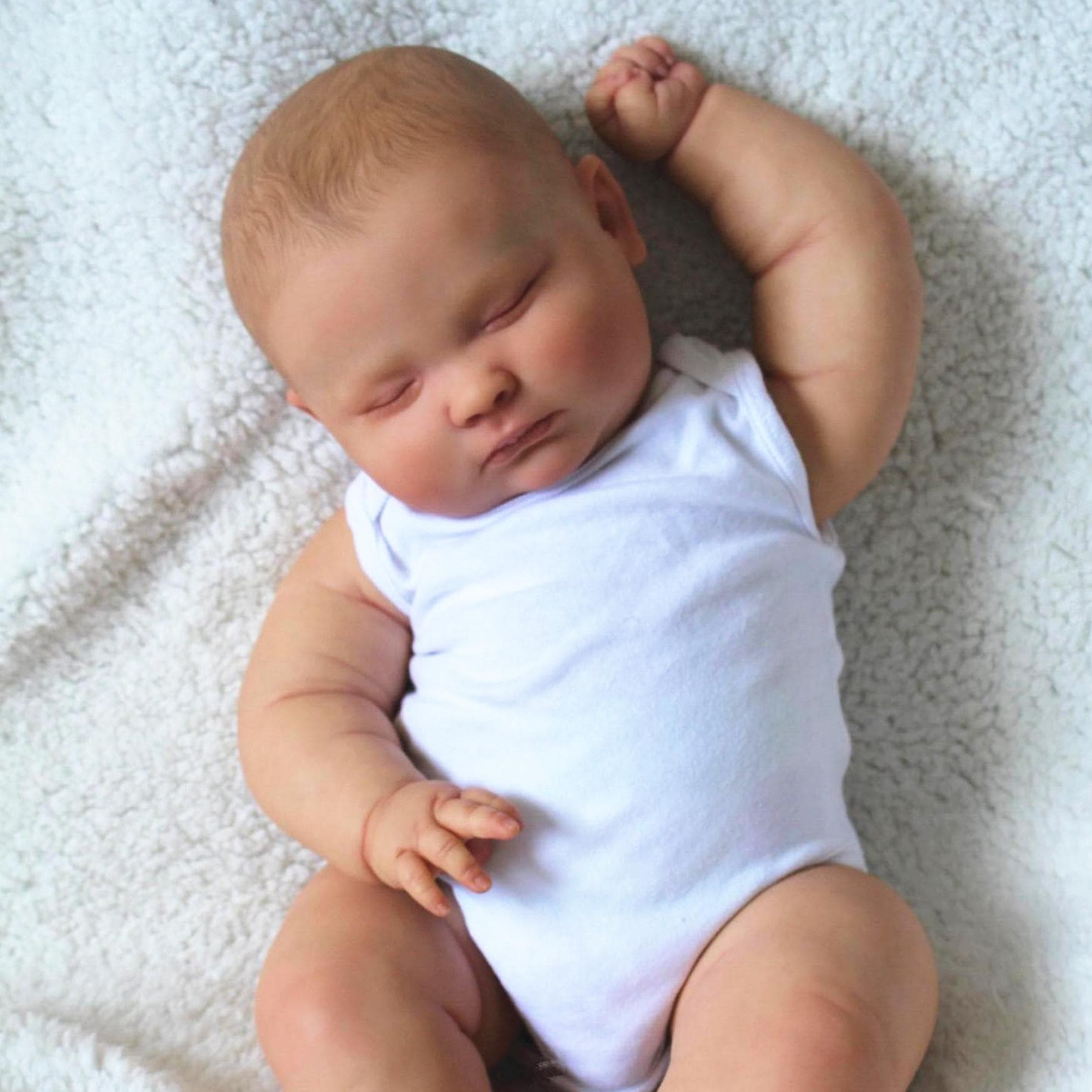 60 CM 3D Skin Soft Silicone Joseph Sleeping Reborn Baby Cloth Body Art Bebe Doll Toy With Vascular Vein Like Real Gift