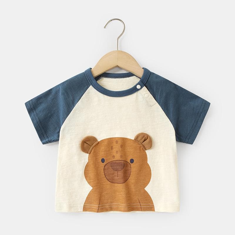 Baby Clothes Casual Short-sleeved T-shirts Summer Clothes Boys Girls Baby Children Children Summer Half-sleeved Tops 120cm