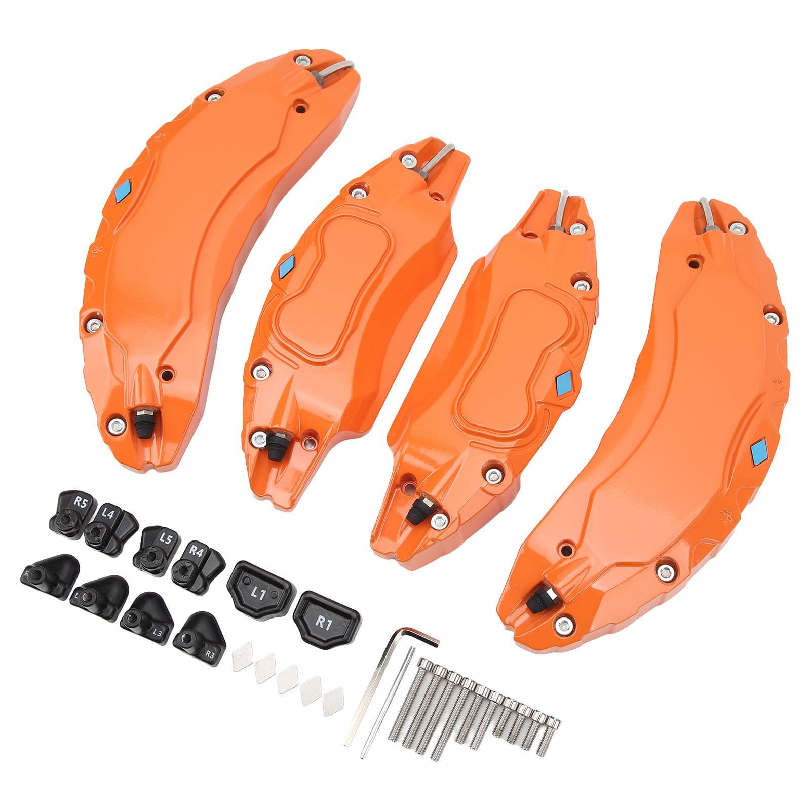 4 Pcs 18in 19in Wheel Hub Caliper Covers Aluminium Alloy Disc Brake Caliper Guard Protector Cover