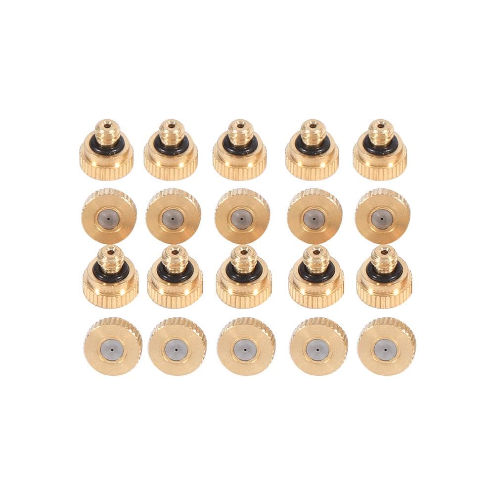 Brass Misting Nozzles for Cooling System (0.4 mm) 10/24 UNC Garden 20pcs