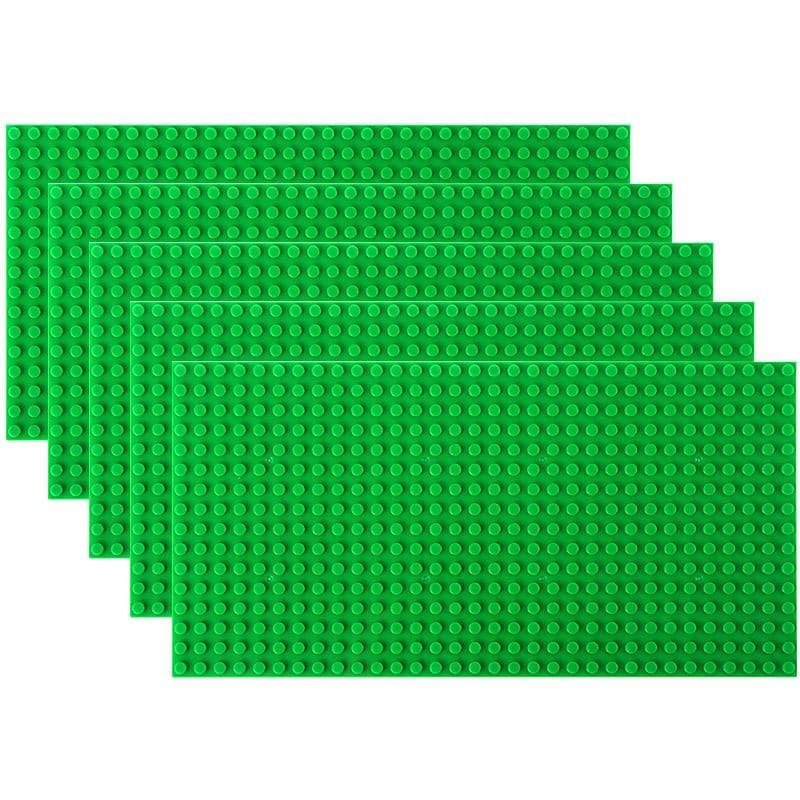 5pcs 16x32 Block Base Plate, Compatible with Mainstream Brands, Play CHILDREN'S Creativity Toy Base Accessories 5pcs16x32 green