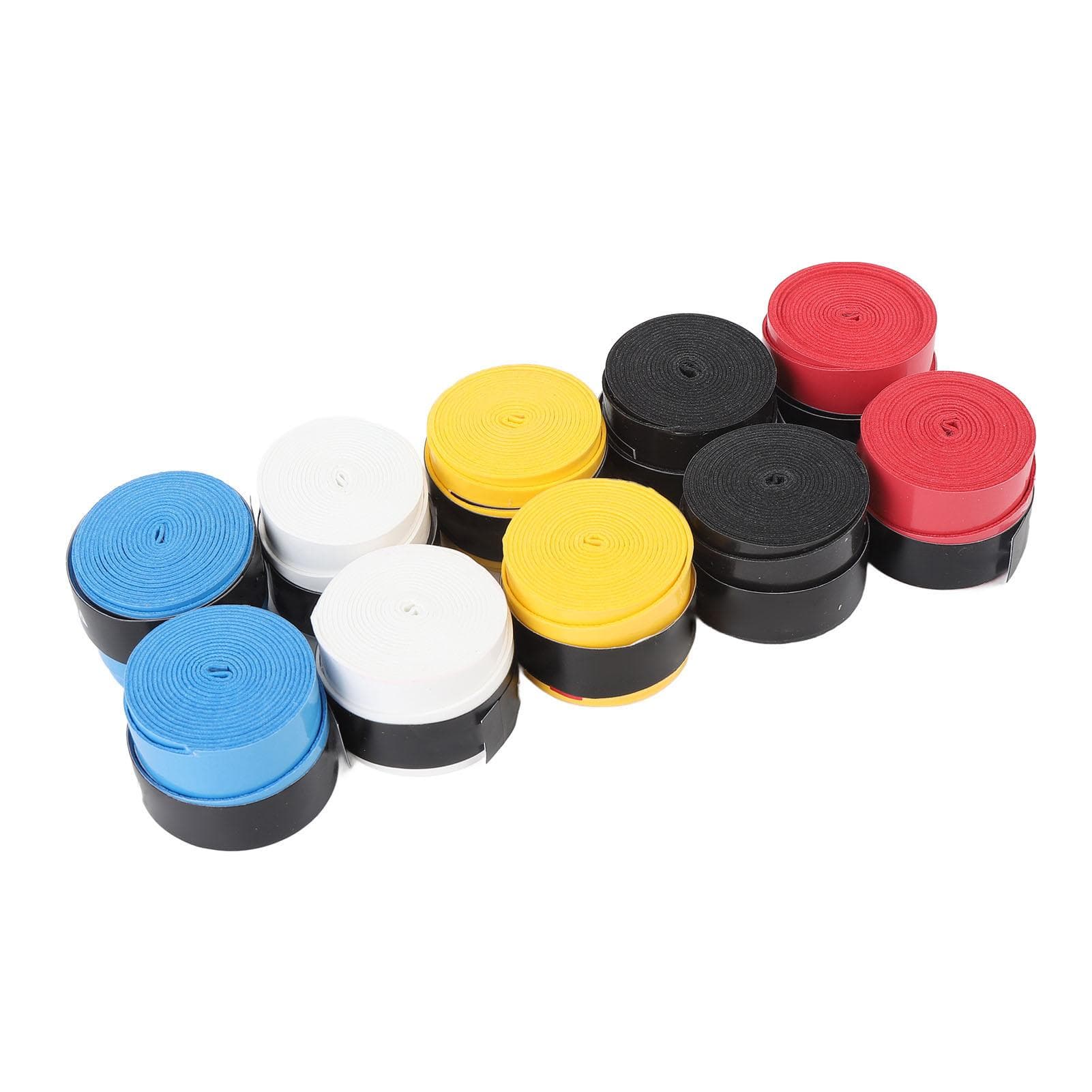 10PCS Tennis Racket Grip Tape 110cm High Performance Handle Wrap PU Super Absorbent Overgrip for