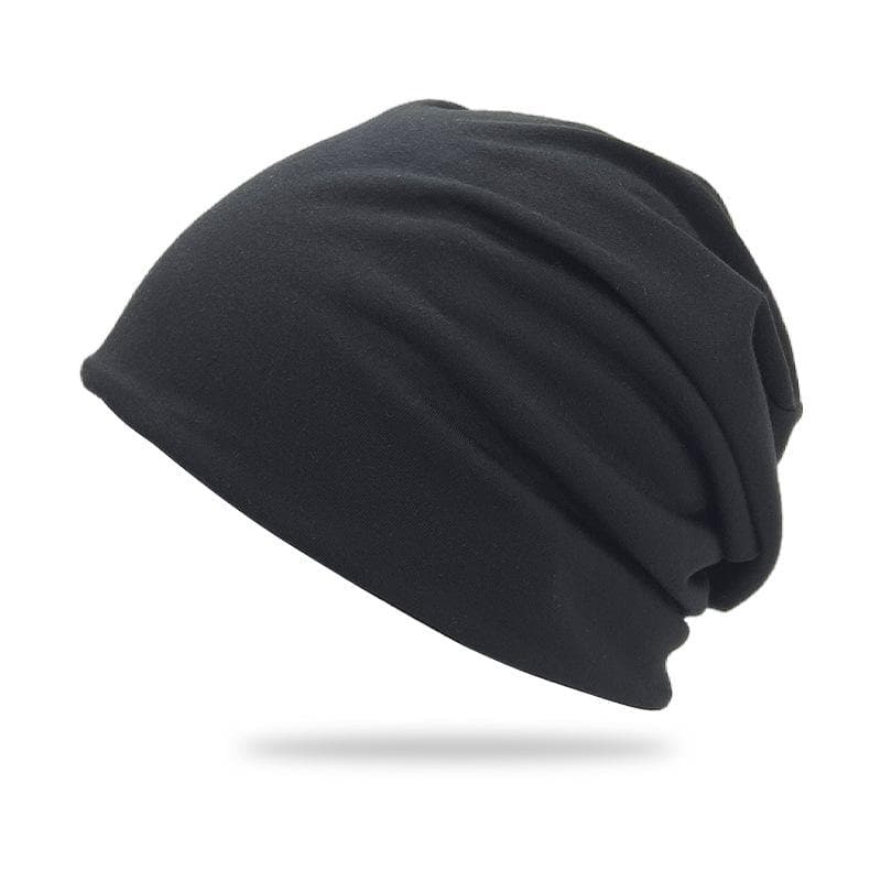 1Pcs Solid Color Unisex Men Women Slouchy Beanie Hip-Hop Soft Cap Lightweight Running Beanie Adult Dwarf Hat black
