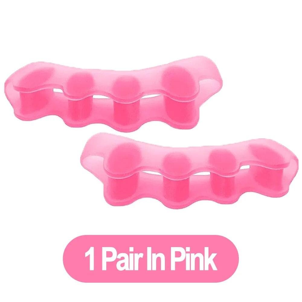 Silicone Toe Separator Bunion Corrector Hammer Toe Corrector Soft Silicone Material for Toe Separation Foot Care Tool pink