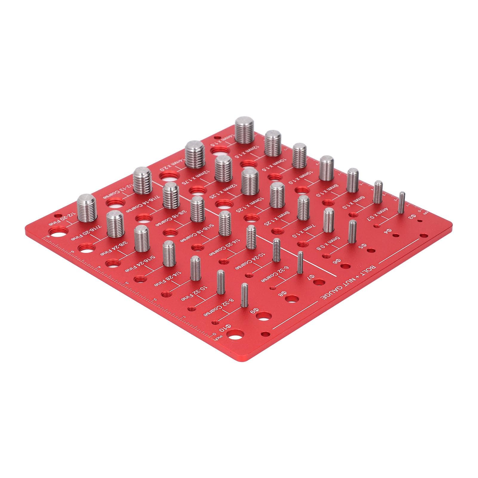 Thread Checker Nut Bolt Identifier 28+8 Thread and Bit Size Gauge Aluminum Alloy Combination