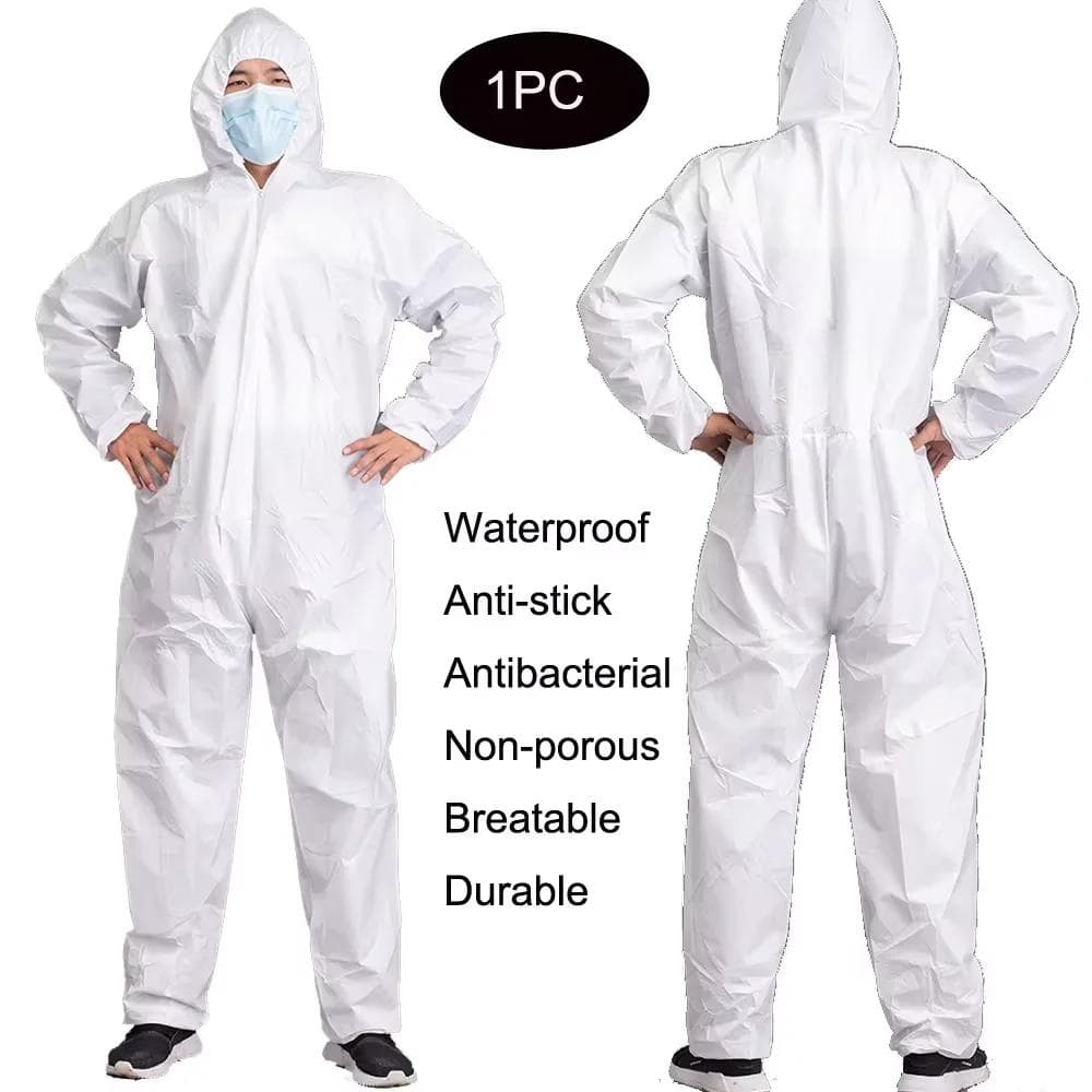 Disposable Breathable Dustproof Water Oil Resistant Work Safety Overall Anti Dust Spary Painting Decorating Labour Coverall Suit XXL