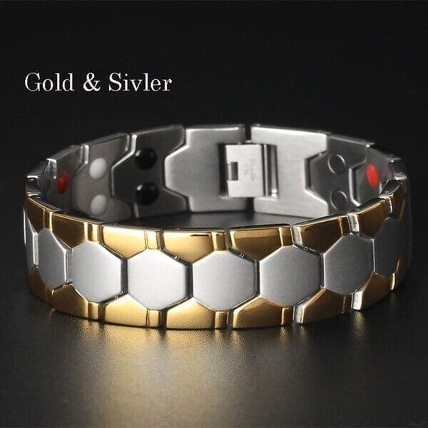 Men Bracelet 3 In 1 Health Energy Bangle Arthritis Twisted Magnetic Exquisite Bracelet Male Gift Power Therapy Bracelet