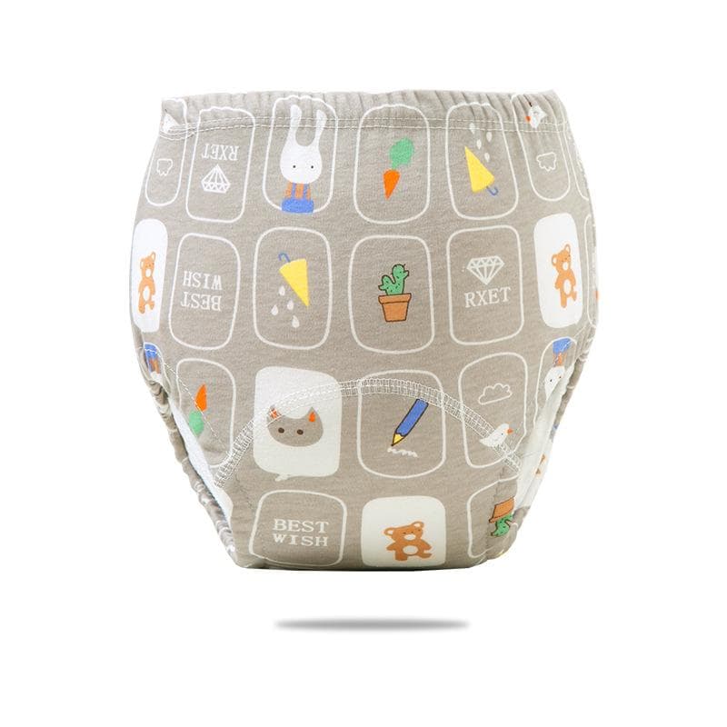 6 Layer Waterproof Reusable Cotton Baby Training Pants Infant Shorts Underwear Cloth Baby Diaper Nappies Panties Nappy Changing 90 yards [under 17 kg]