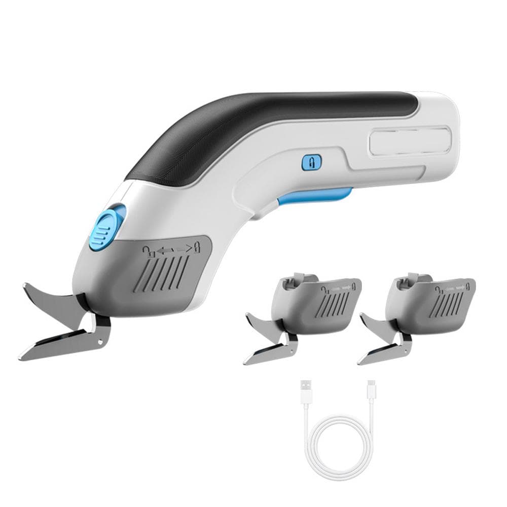 Electric Cloth Cutter High Speed Motor Portable Fabric Cutting Machine Handheld Paperboard Sponge dual cutterhead set multicolour
