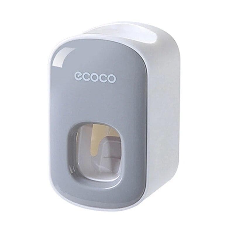 Automatic Toothpaste Dispenser Dust-proof Toothbrush Holder Wall Mount Stand Bathroom Accessories Set Toothpaste Squeezer grey
