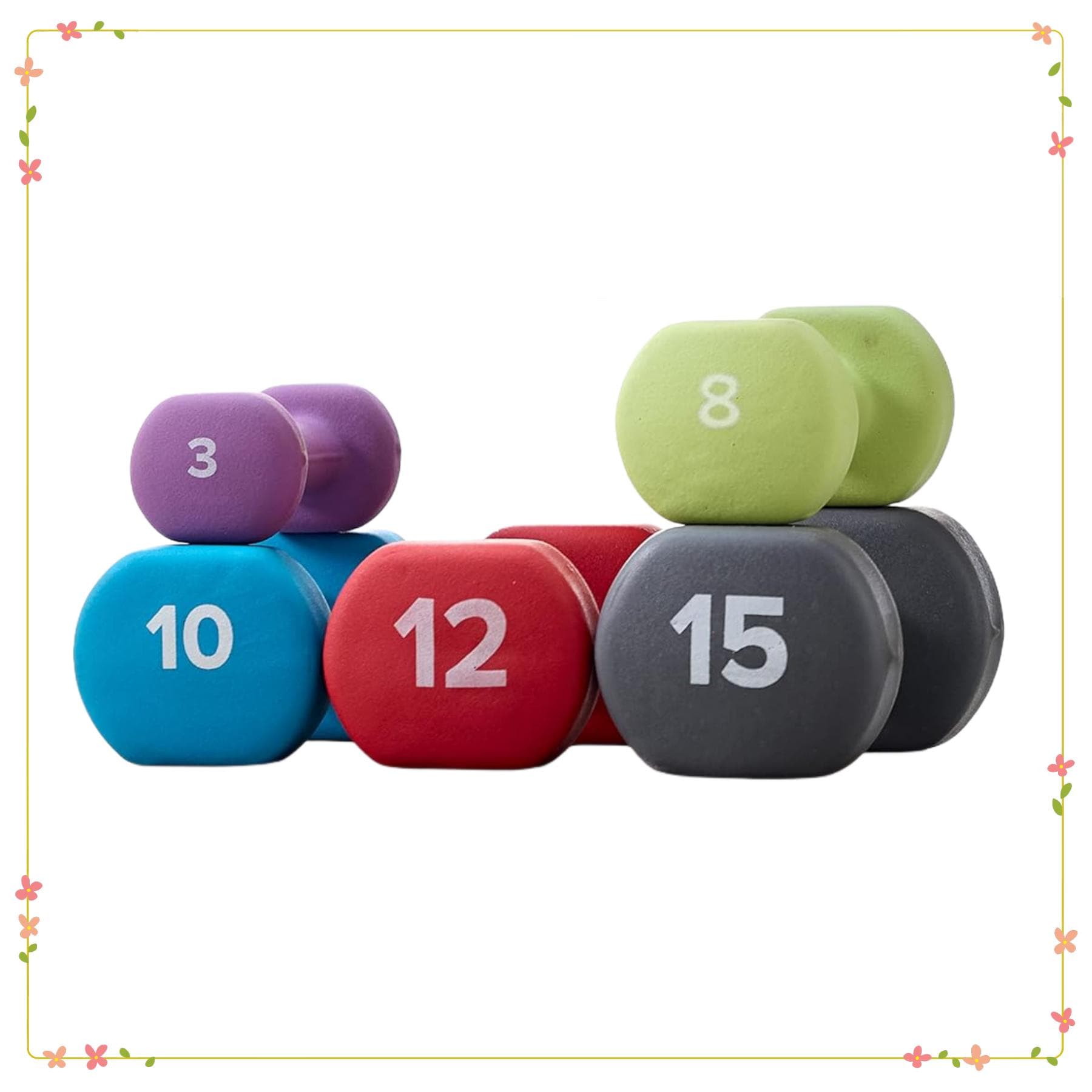 Dumbbell Hand Weight (Sold in Singles) - Neoprene Coated Exercise & Fitness Dumbbell for Home Gym Equipment United States
