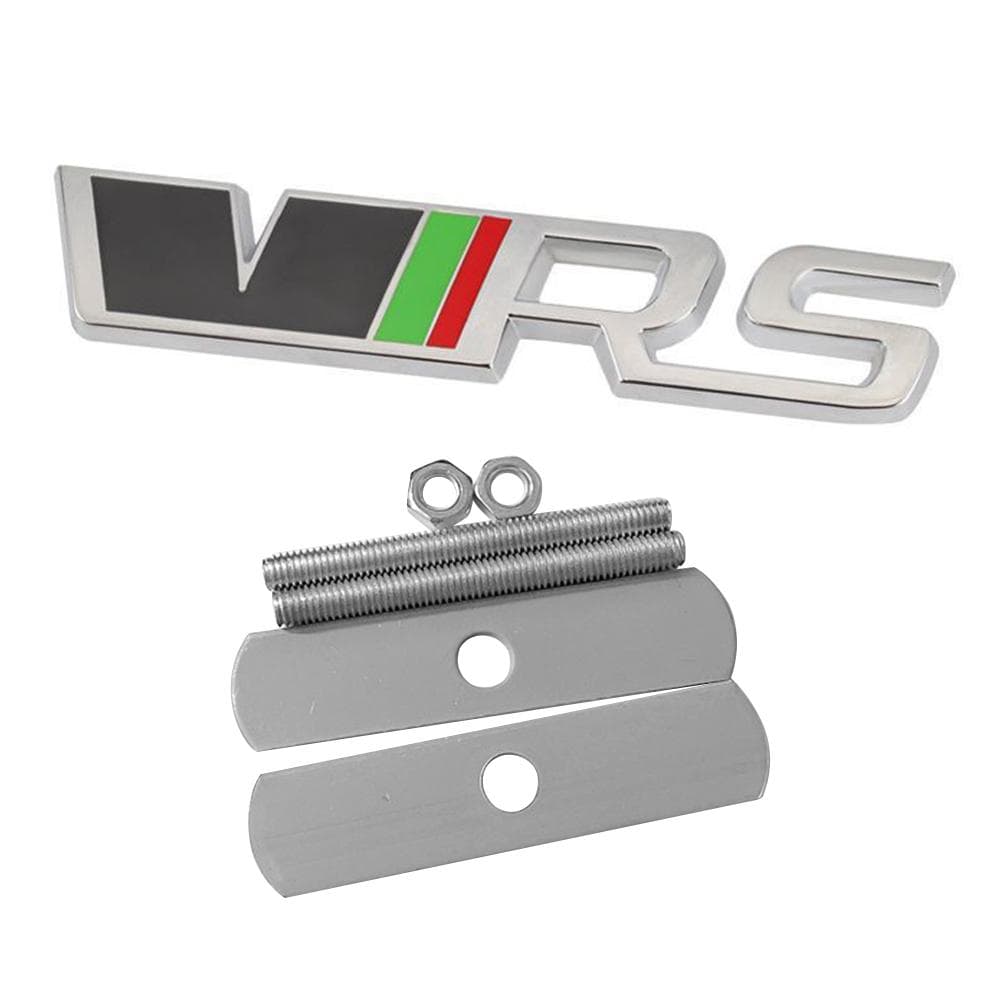 Metal Car Rear Trunk Badge Sticker Front Grill VRS Emblem Logo For Skoda VRS Octavia 1 2 3 Rapid Kodiaq Karoq Fabia Kamiq Superb