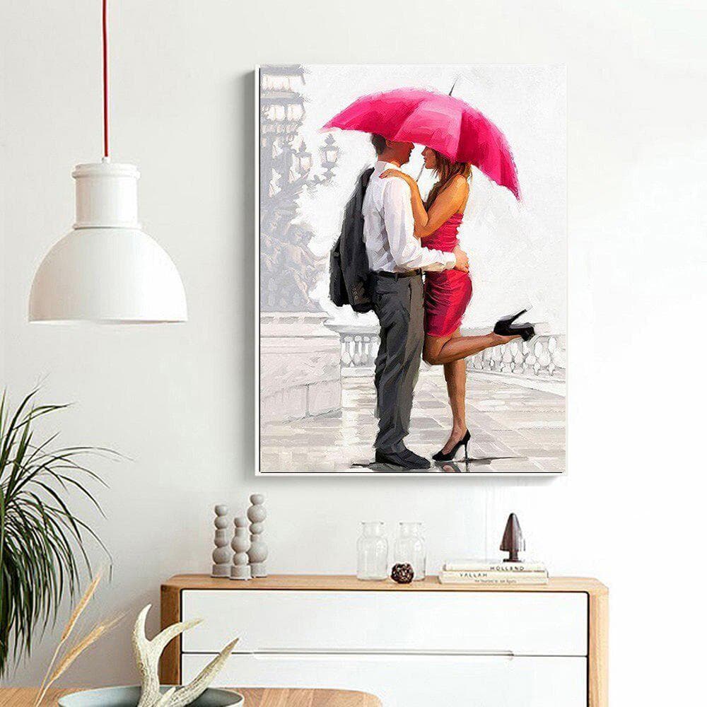 Diamond Painting Portrait Couple Full Round Diamond Embroidery Rhinestone Picture Diamond 20X30CM