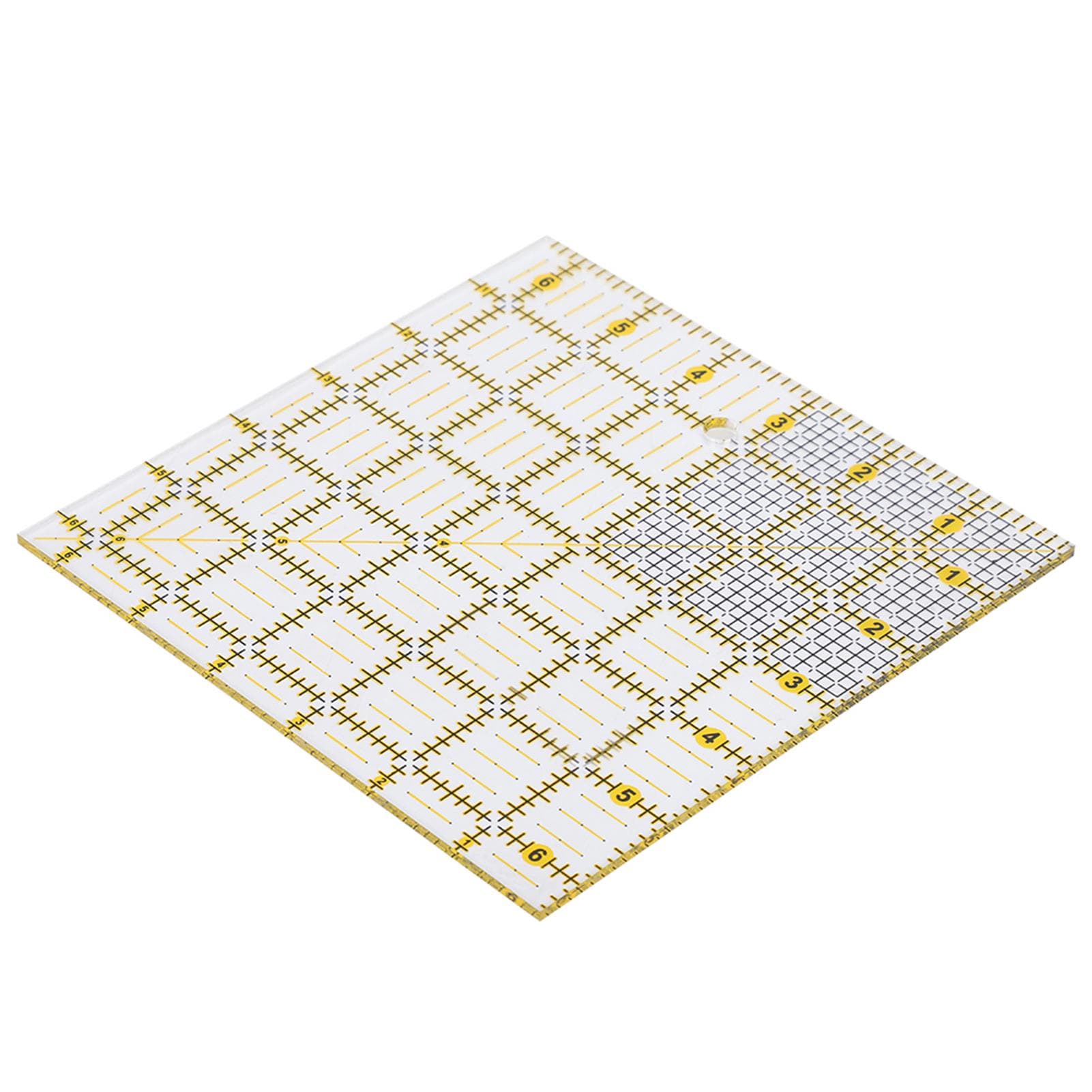 Square Quilting Ruler Hand Craft PatchWork Sewing Tool Plastic Display Rulers 16 X 16cm