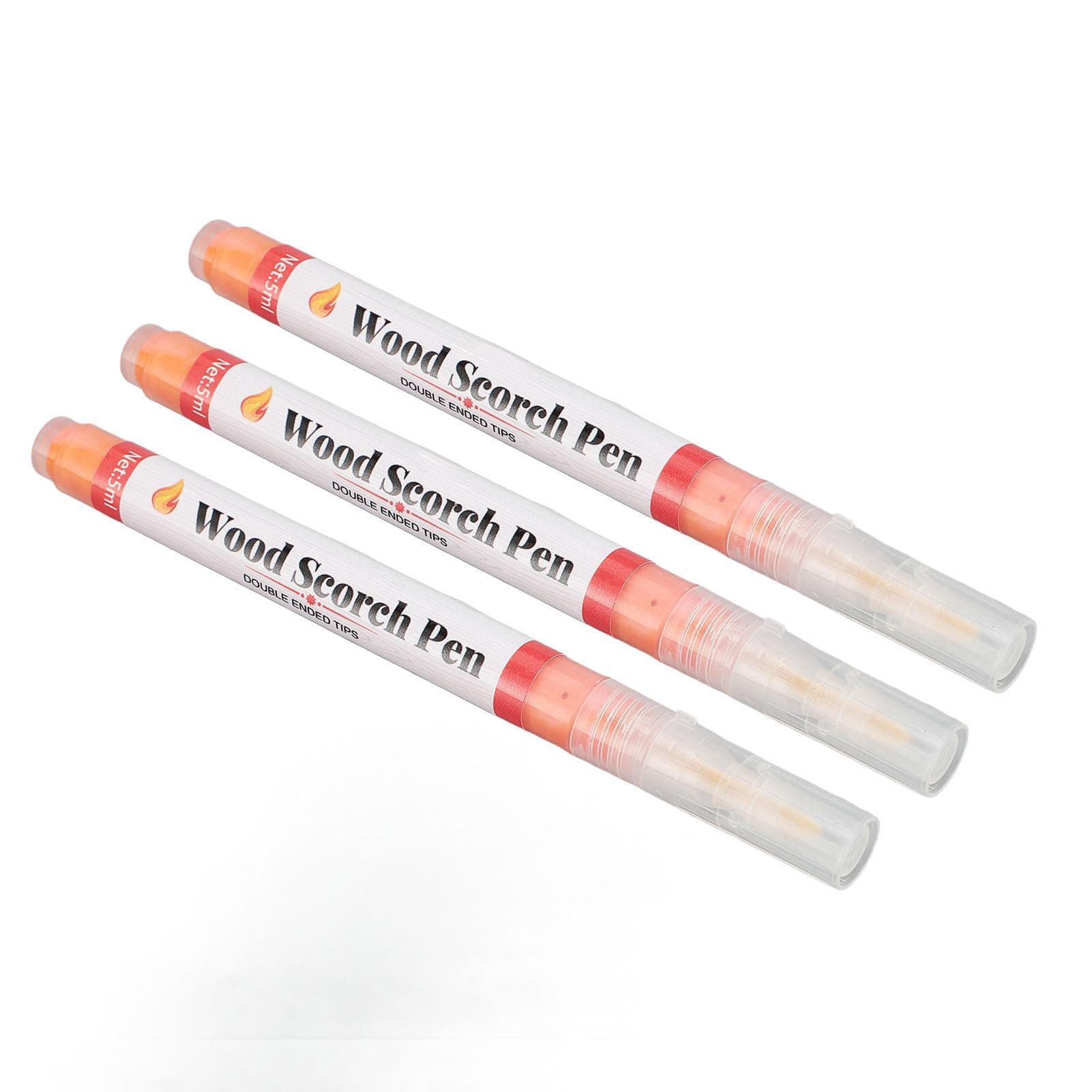 3 Pcs Wood Burning Marking Pen High Temperature Resistant Wood Burn Marker Pen for Wooden Coaster