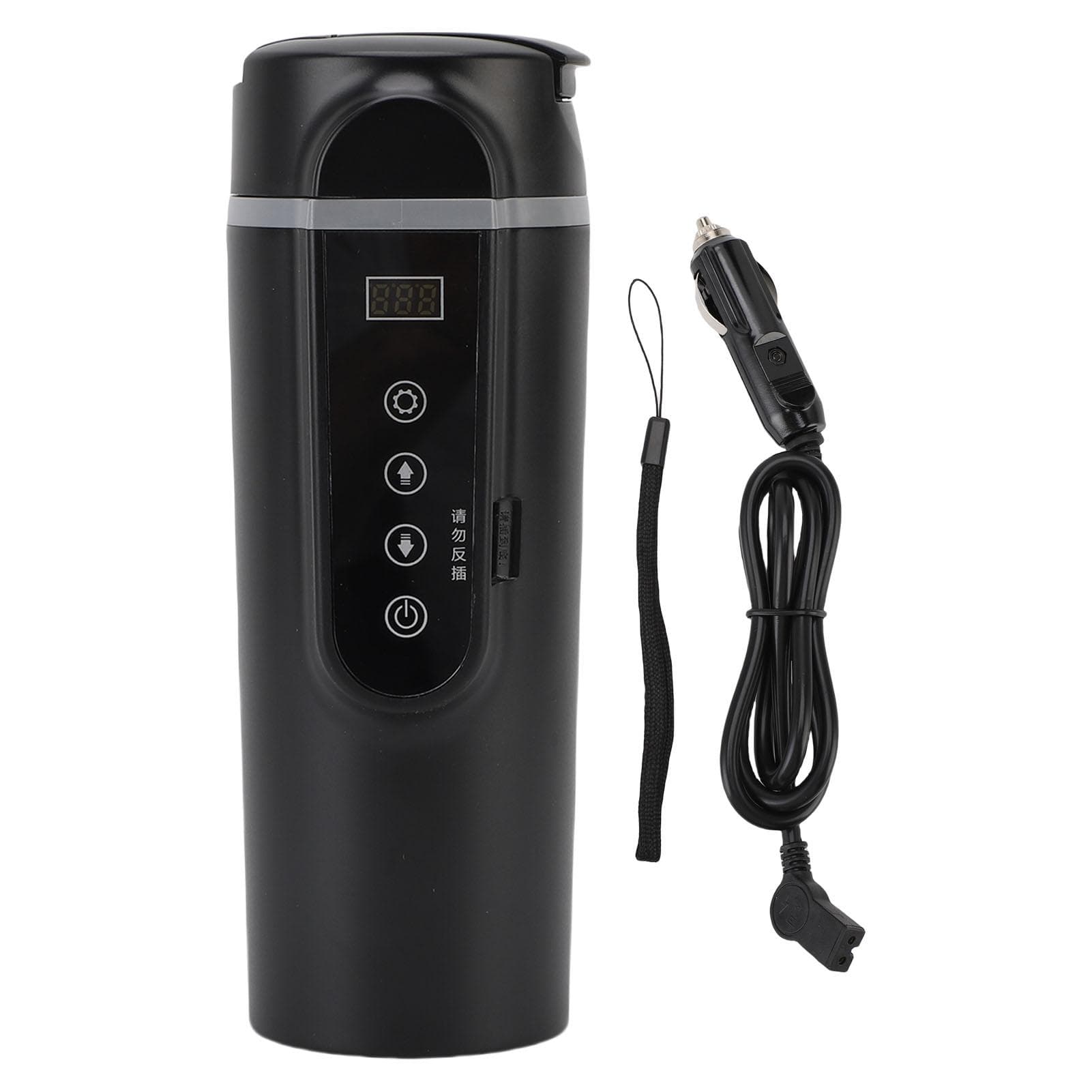 Portable Car Heating Cup 500ML Travel Electric Kettle 12V-24V Portable Water Boiler Heated Cup for L(for 6.5-9kg)