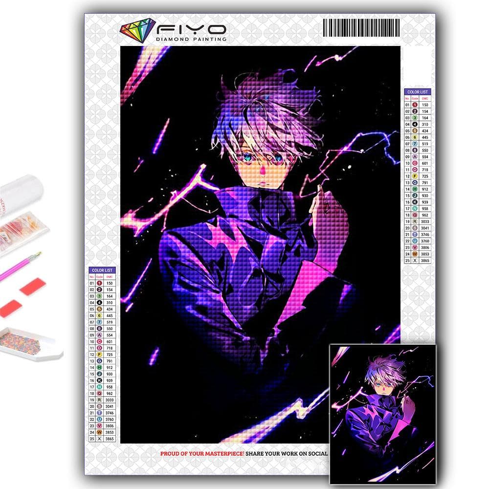 DIY 5D Diamond Painting Anime Jujutsu Kaisen Cross Stitch Kit Full Drill Embroidery Mosaic Art Picture of Rhinestones Gift Full Square 30X40CM