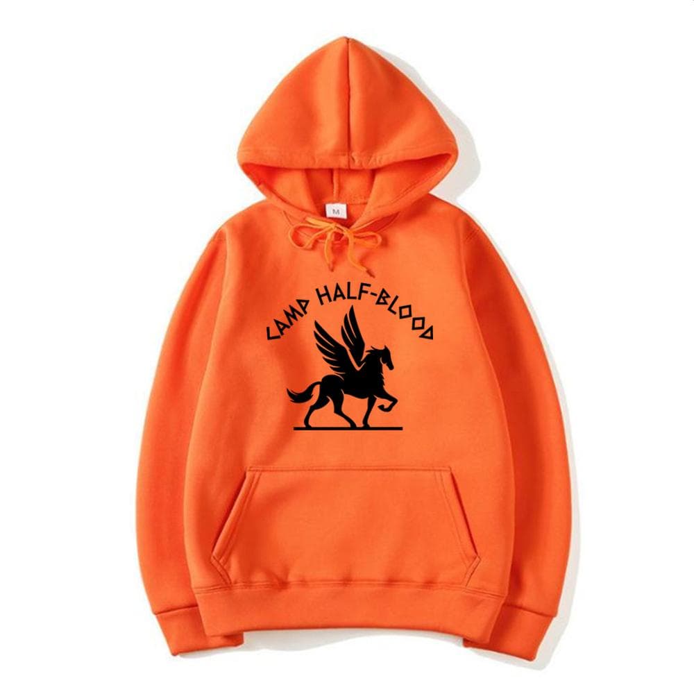 Camp Half Blood Chronicles Branches Hoodie Camp Jupiter Pullovers Percy Jackson Hoodies Unisex Long Sleeve Hooded Sweatshirt Top M orange