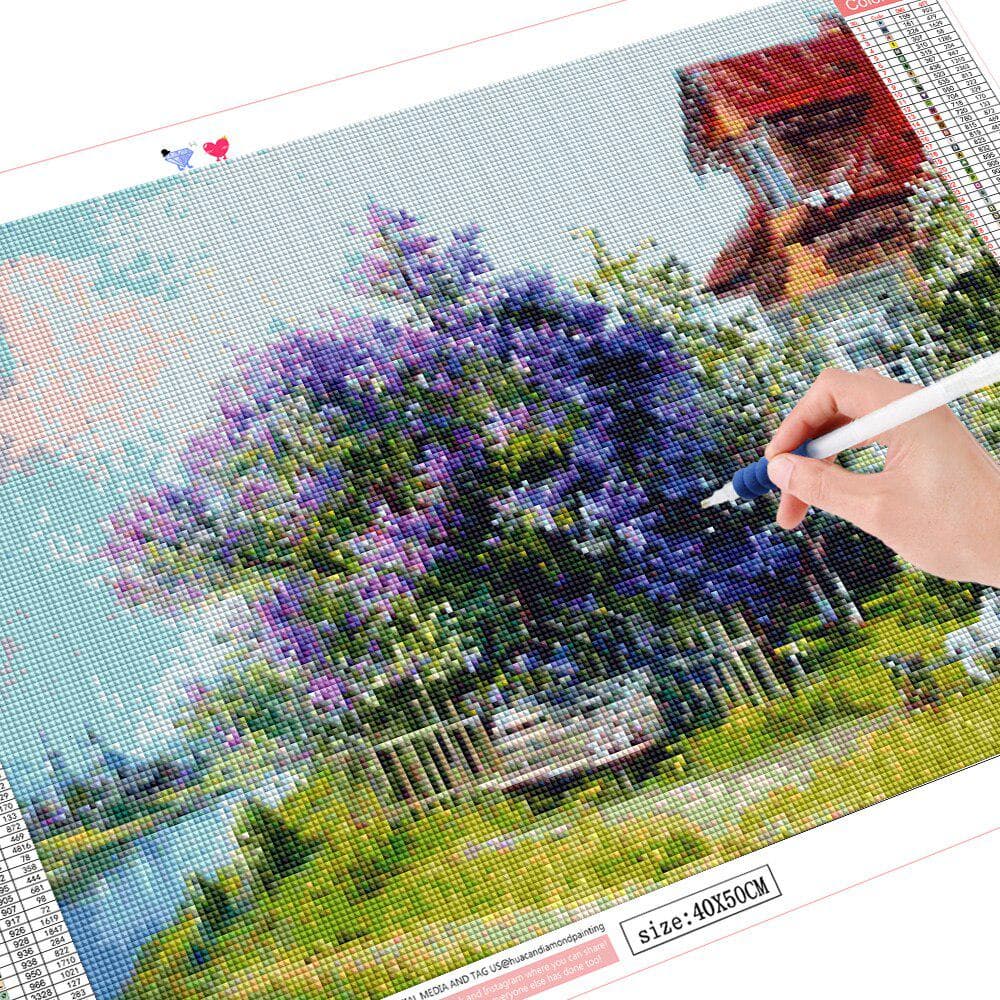 DIY 5D Diamond Painting Flower Landscape Home Decoration Embroidery Picture 20X30CM