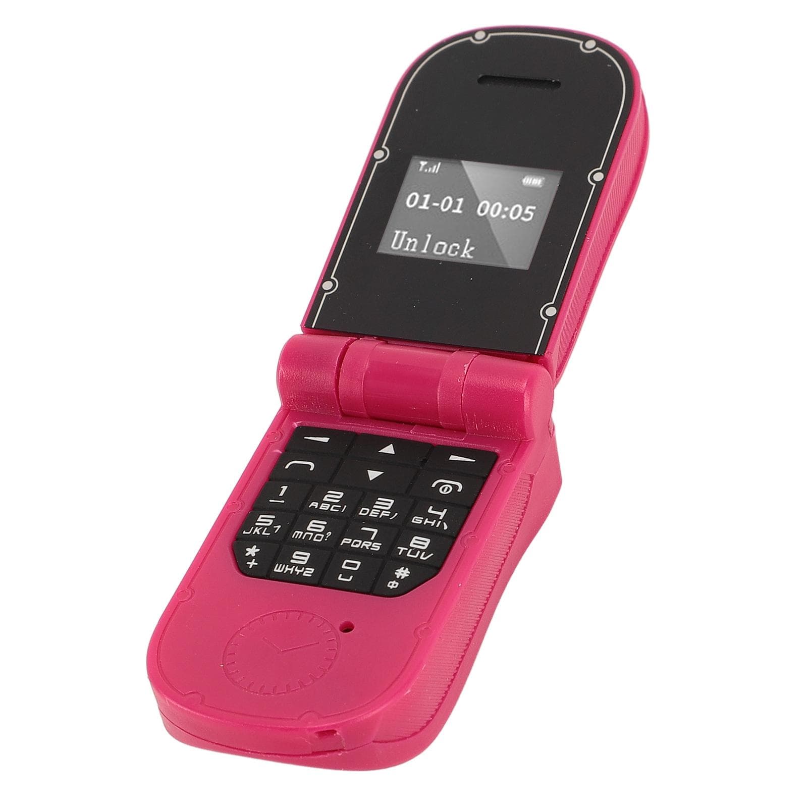 J30 Small Flip Phone GSM 2G 3G 4G SIM Card Messages Blacklist Unlocked Smallest Flip Cell Phone BT red