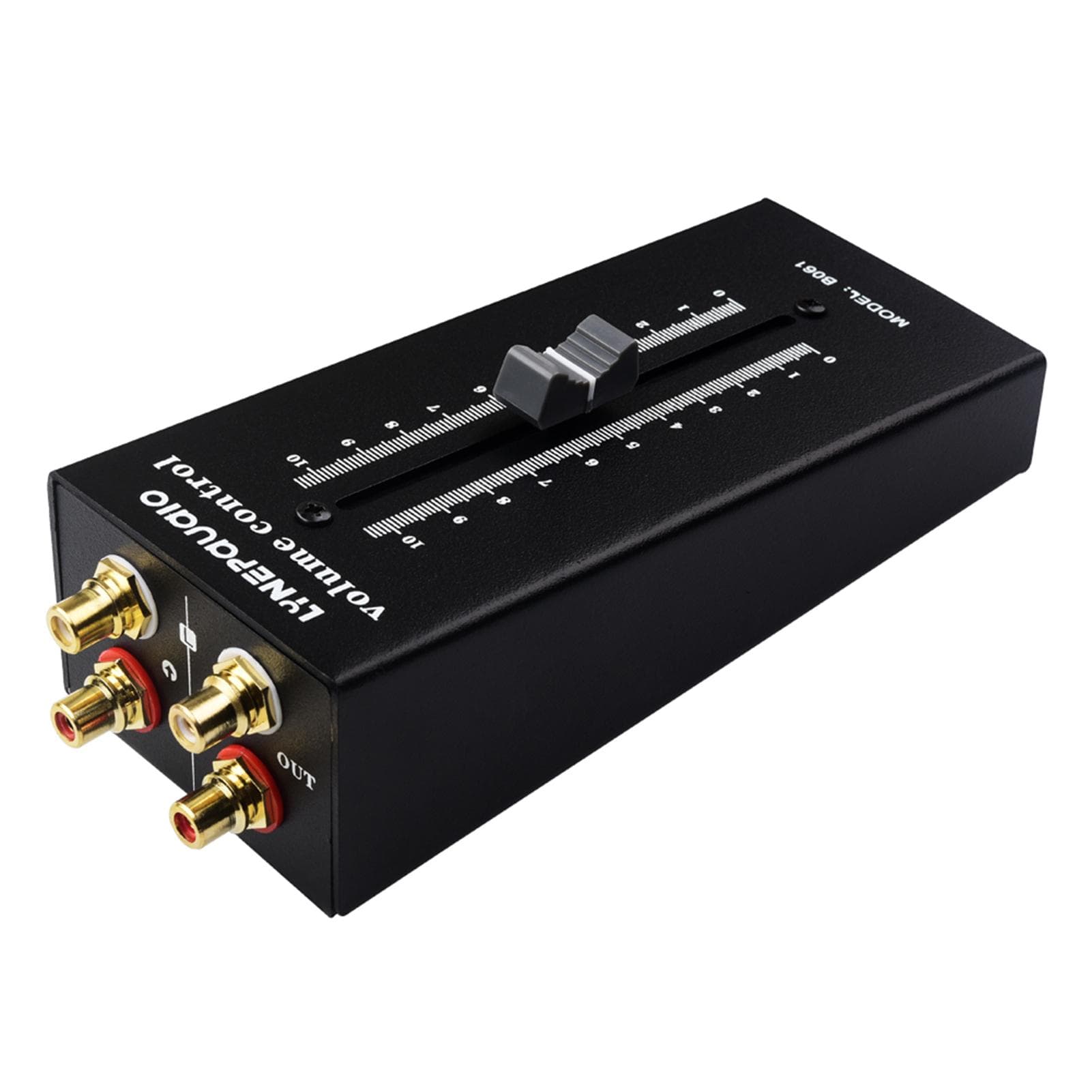LYNEPAUAIO B061 Passive Preamp Active Speaker Volume Controller RCA Connector 128mm Fader Precision black