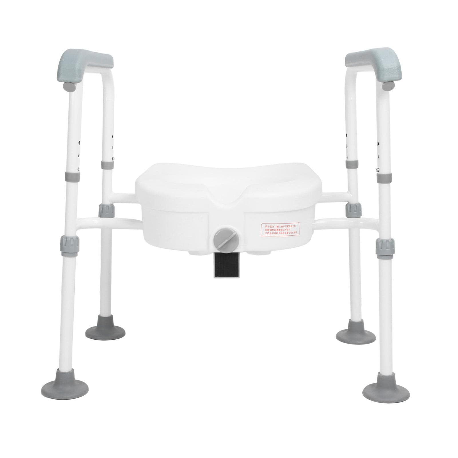Raised Toilet Seat with Handles High Stability Stainless Steel Toilet Seat Risers for Seniors