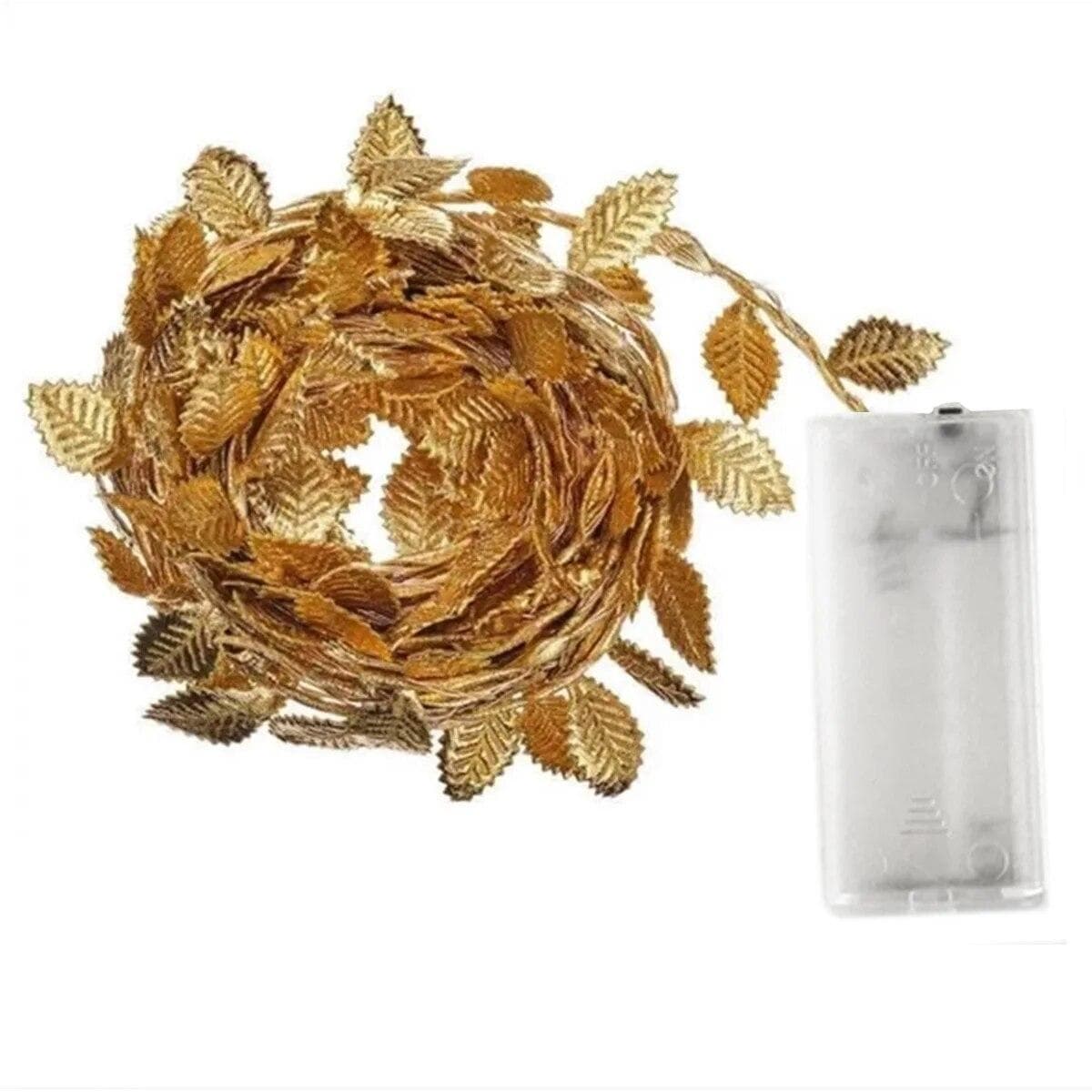 2M 20LED Gold Color Tiny Leaves Fairy Light Battery Powerd Led String Lights For Wedding Home Party DIY Xmas Decor gold