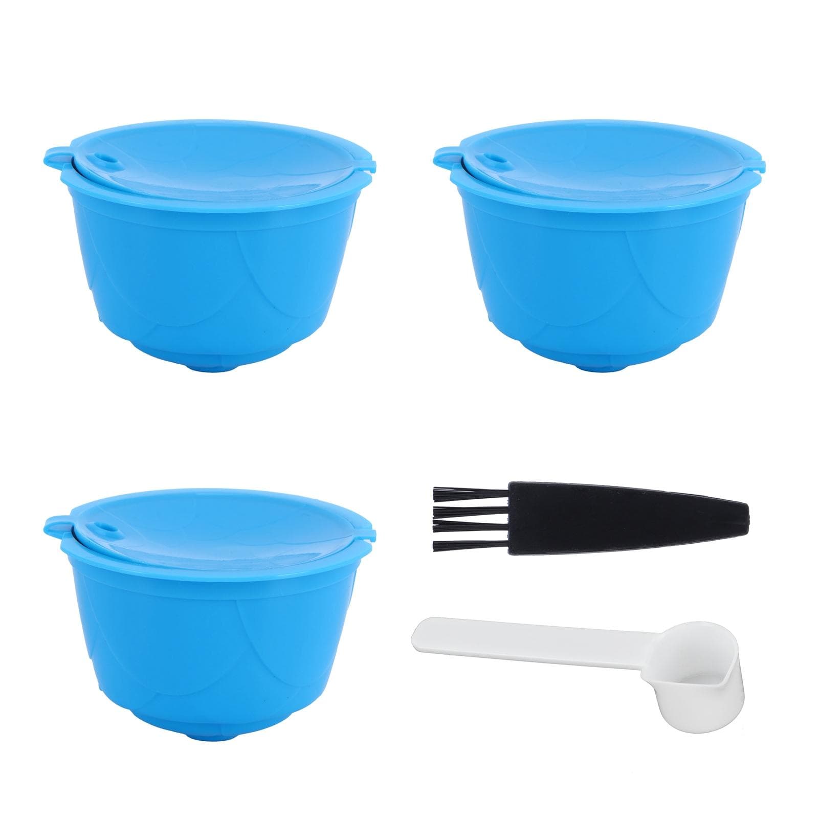Refillable Coffee Capsule Filter Cup Kit Accessories for DOLCE GUSTO Coffee Machine(Blue 10 blue