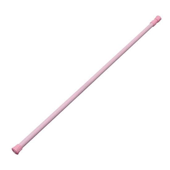 Telescopic Tension Multi-Function Extendable Tension Rods Spring Telescopic Rail Loaded Pole Rod for Curtains 60-110cm pink