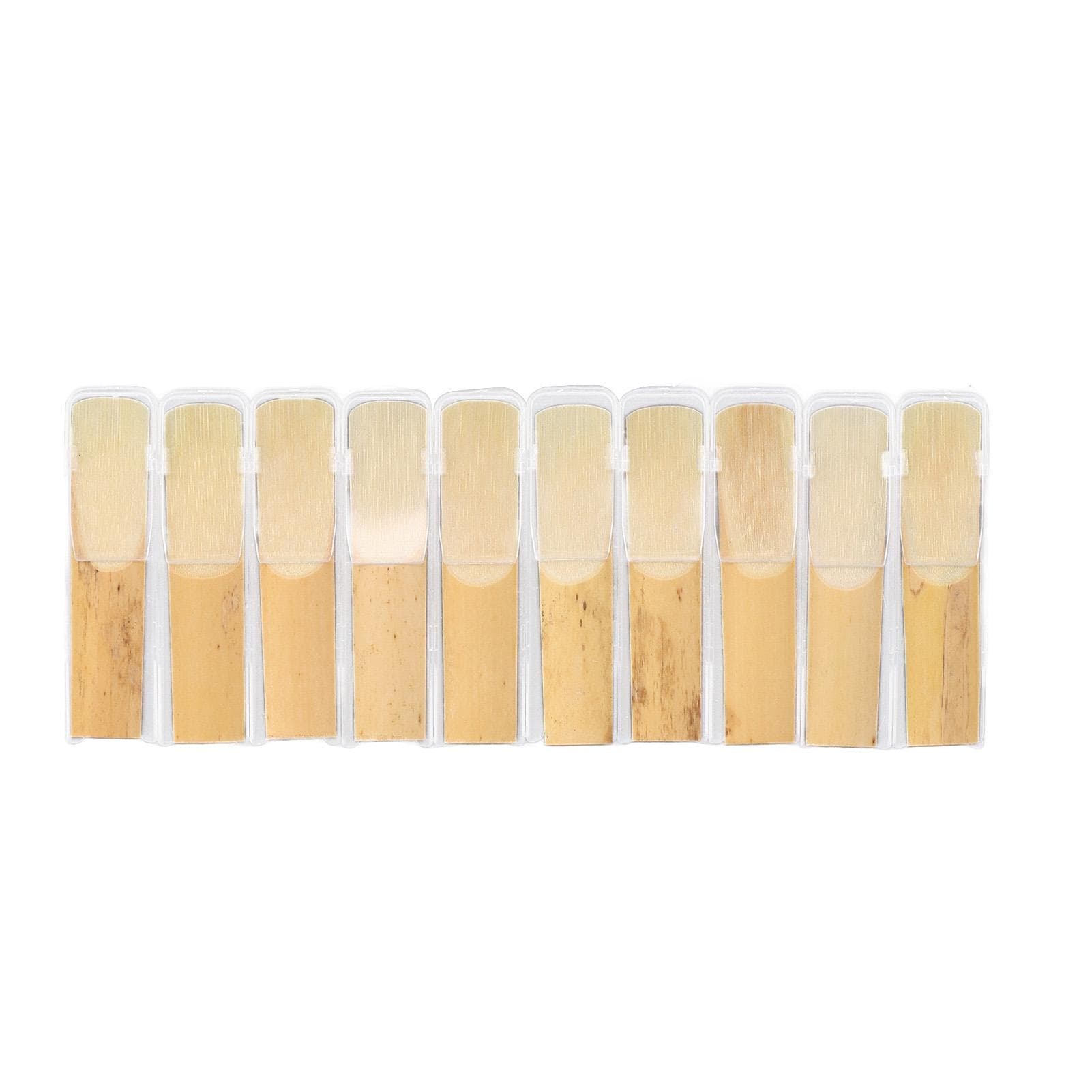10 Pcs Alto Saxophone Reeds 2.5 Strength E Flat 7x1.6x0.35cm Thin Elastic Alto Sax Reeds for